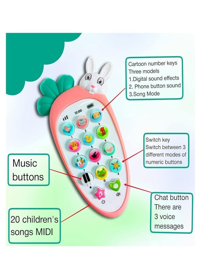 DMAYA Phone Cordless Feature Mobile Phone Toys Mobile Phone for Kids Phone Small Phone Toy Musical Toys for Kids Smart Light Birthday Gifts for Boys & Girls Multi Color - Image 5